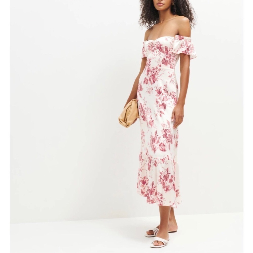 🥰 Reformation Sianna Silk Floral Dress